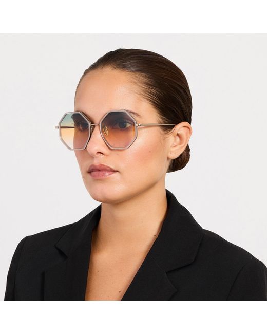 Linda Farrow Brown Coraline Sunglasses