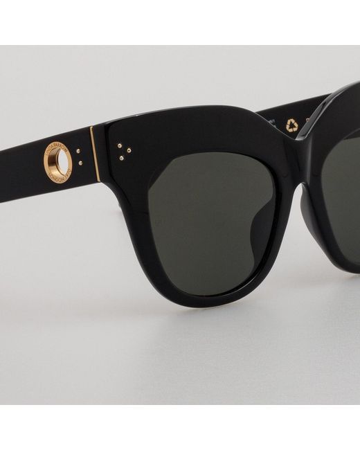 Linda Farrow Multicolor Dunaway Oversized Sunglasses