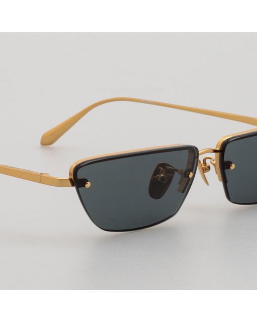 Linda Farrow Black Cleo Sunglasses