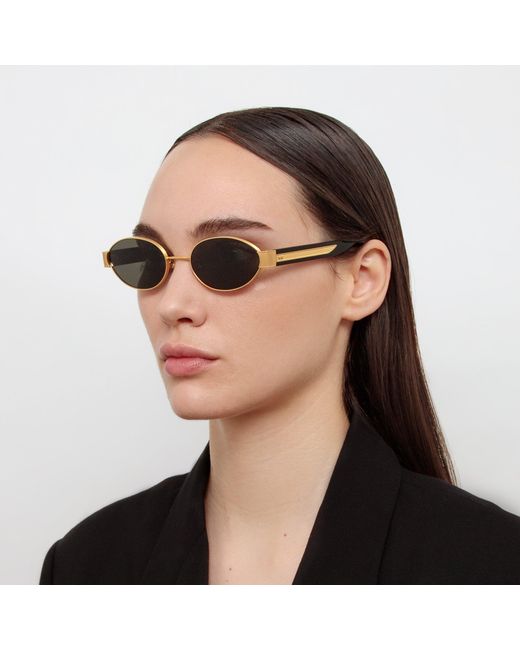 Linda Farrow Black Sadie Sunglasses