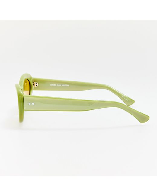 Dries Van Noten Yellow Oval Sunglasses