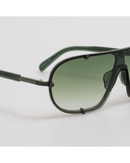 Dries Van Noten Green Aviator Sunglasses
