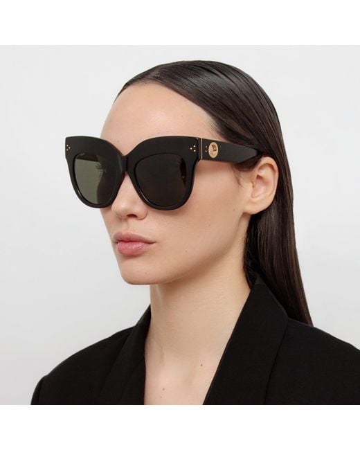 Linda Farrow Multicolor Dunaway Oversized Sunglasses