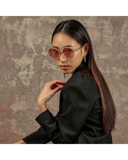 Linda Farrow Brown Alona Sunglasses