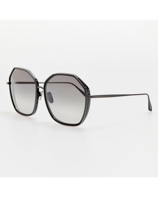 Linda Farrow Black Rowe Sunglasses