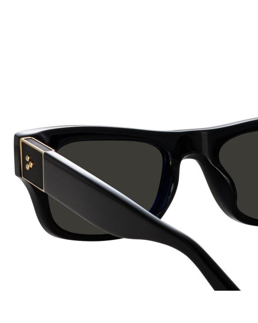 Linda Farrow Black Falck Sunglasses