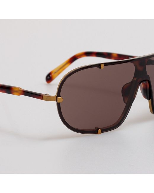 Dries Van Noten Brown Aviator Sunglasses