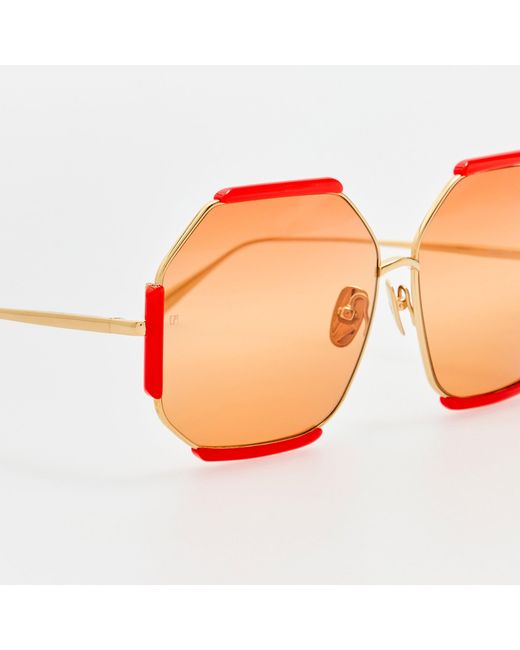 Linda Farrow Brown Margot Sunglasses