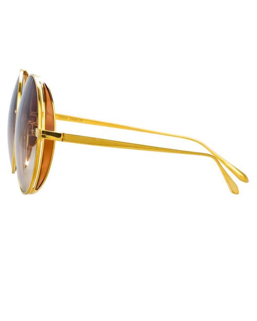 Linda Farrow Multicolor Lockhart C4 Round Sunglasses