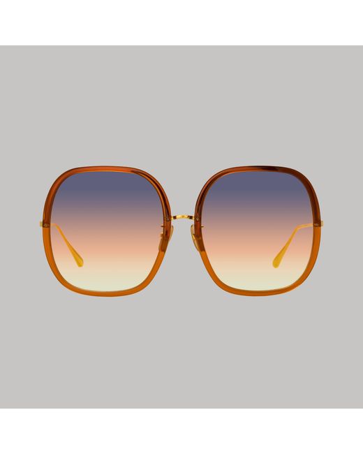Linda Farrow Blue Celia Sunglasses