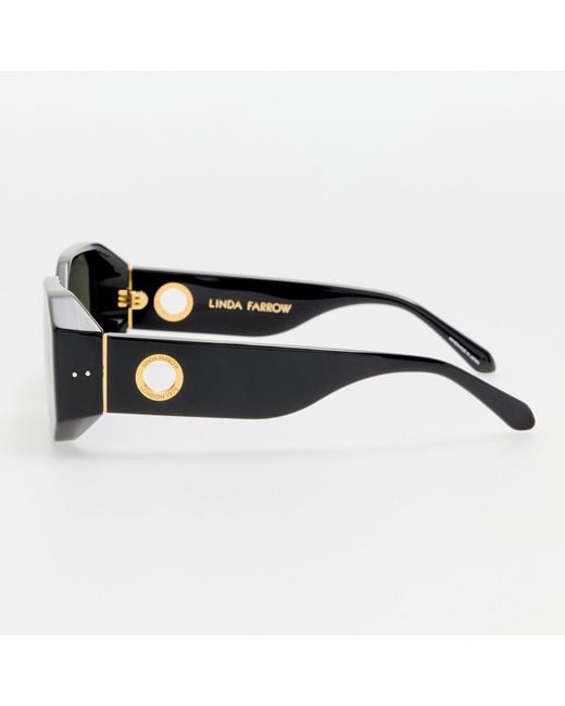 Linda Farrow Black Bailey Sunglasses