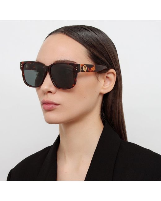 Linda Farrow Black Perry Sunglasses