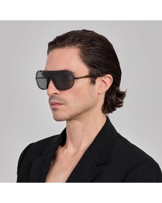 Dries Van Noten Gray Aviator Sunglasses