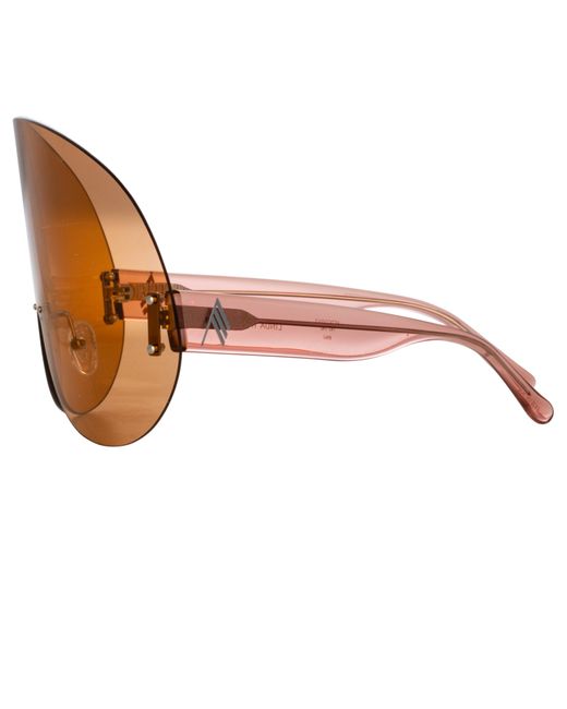 The Attico Natural Karl Oversize Sunglasses