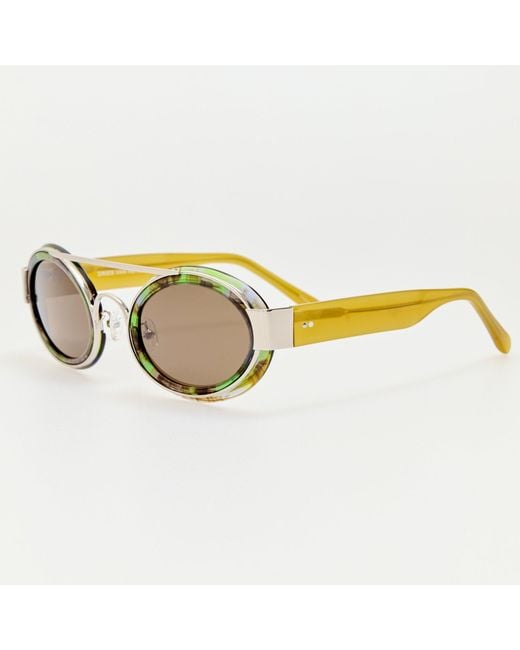Dries Van Noten Brown Cat Eye Sunglasses