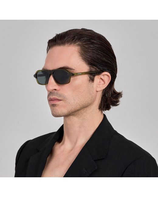 Jacquemus Green Becane Sunglasses Ln Khaki