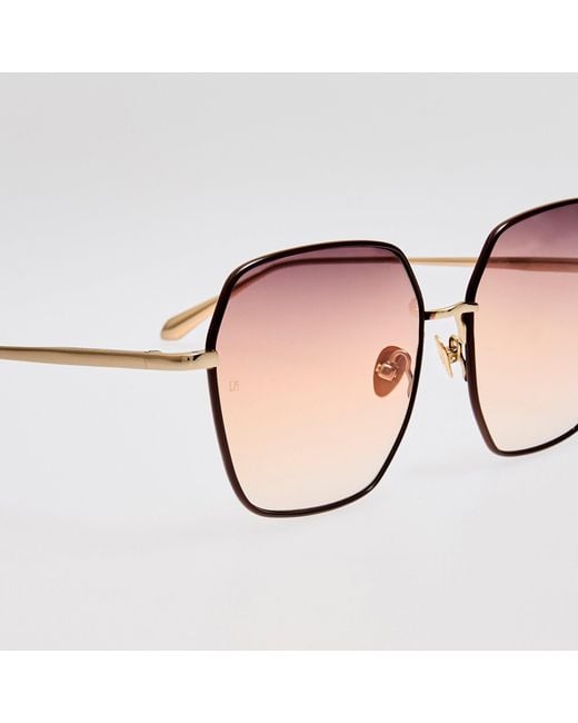 Linda Farrow Brown Darcie Sunglasses
