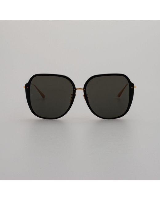Linda Farrow Black Sofia Sunglasses