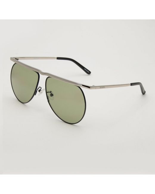 The Attico Green Mina Aviator Sunglasses