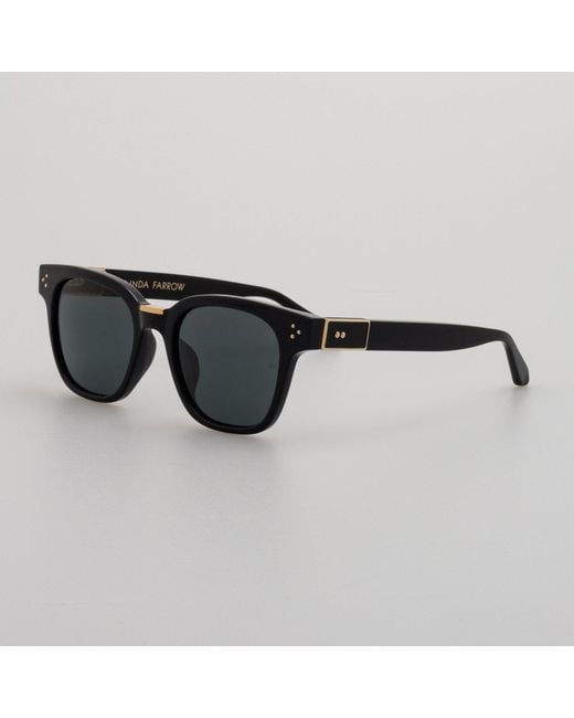 Linda Farrow Black Sanchez Sunglasses