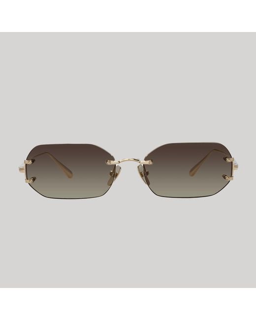 Linda Farrow Brown Magali Sunglasses