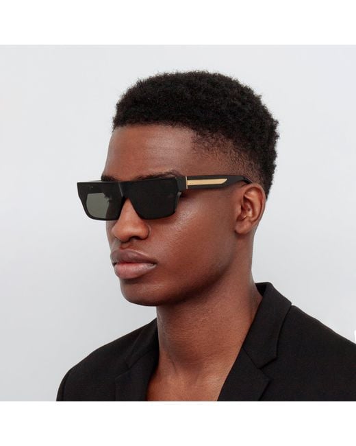 Linda Farrow Black Brady Sunglasses