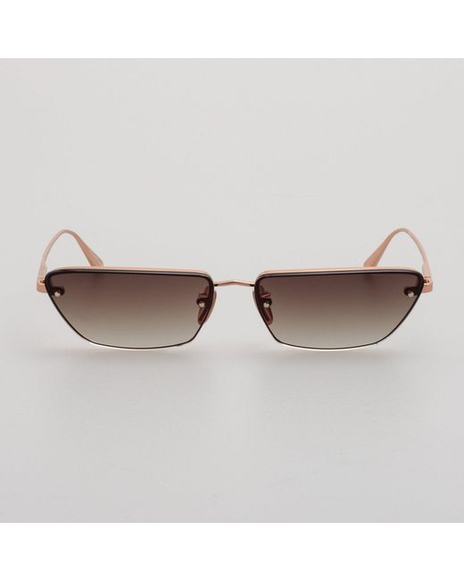 Linda Farrow Brown Cleo Sunglasses