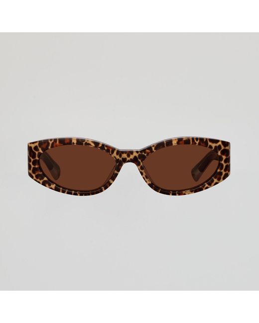 Jacquemus Brown Ovalo Oval Sunglasses