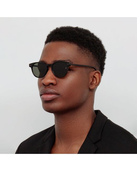 Linda Farrow Black Men's Bay Sunglasses