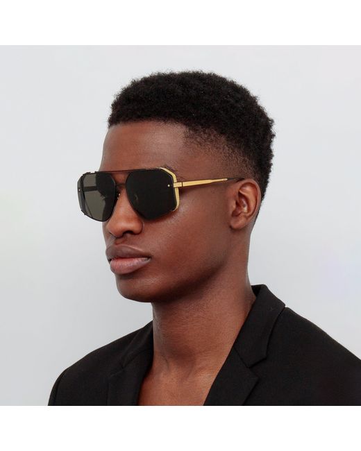Linda Farrow Black Amar Sunglasses