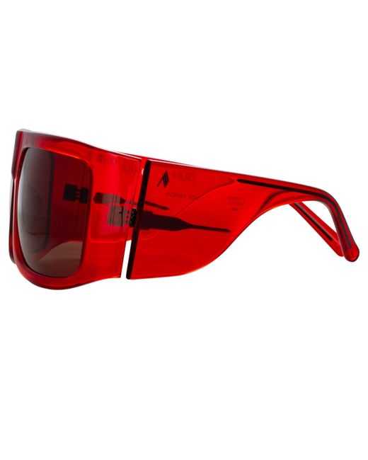 The Attico Red Andre Oversized Sunglasses