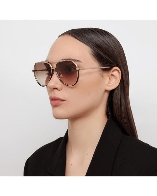 Linda Farrow Brown Bayer Sunglasses