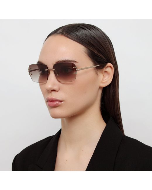 Linda Farrow Black Sasha Sunglasses