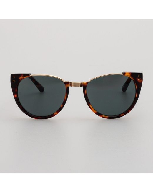 Linda Farrow Multicolor Iris Oval Sunglasses