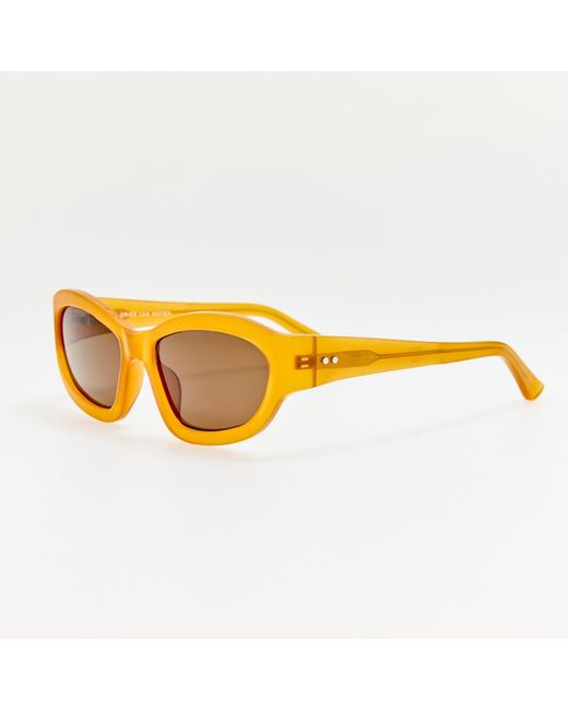 Dries Van Noten Yellow Wrap Sunglasses