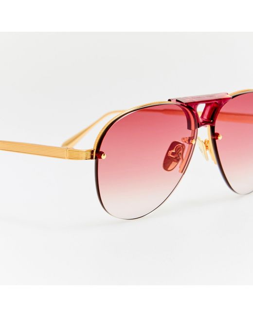 Linda Farrow Pink Taya Sunglasses