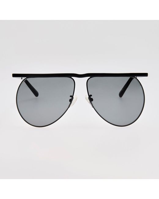 The Attico Gray Mina Aviator Sunglasses