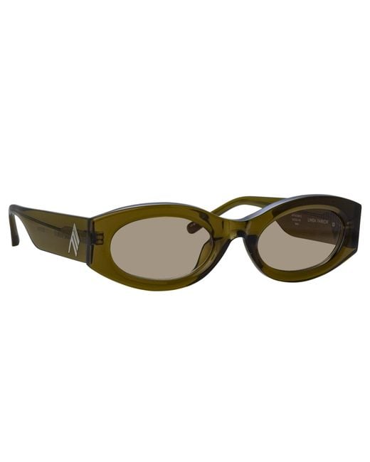 The Attico Black Berta Oval Sunglasses