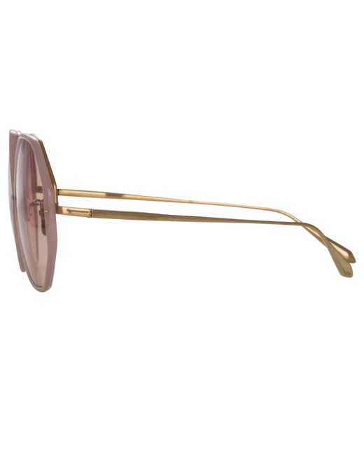 Linda Farrow Brown Alona Sunglasses