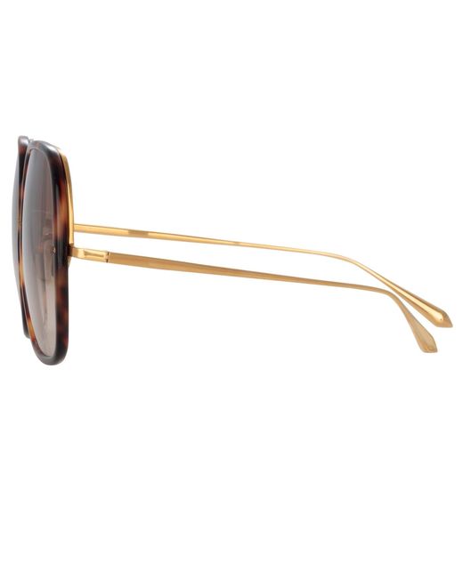 Linda Farrow Brown Celia Sunglasses