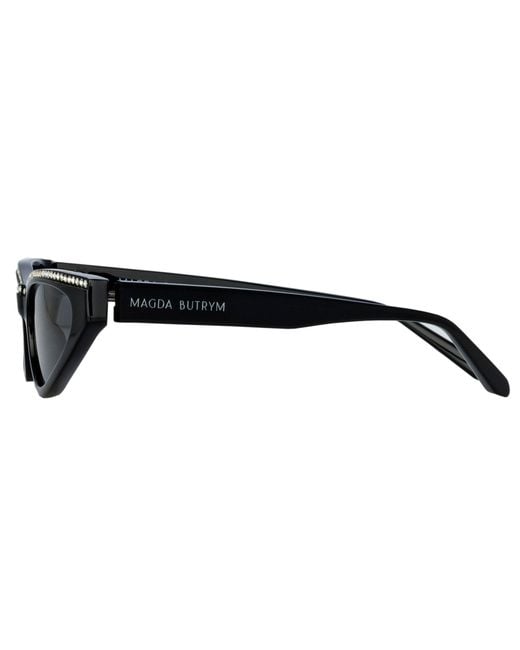 Magda Butrym Black Slim Cat Eye Sunglasses