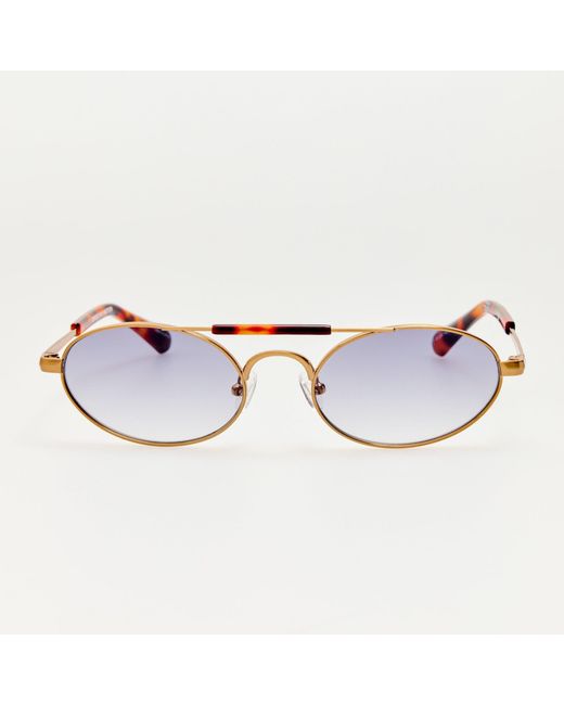 Dries Van Noten Brown Oval Sunglasses
