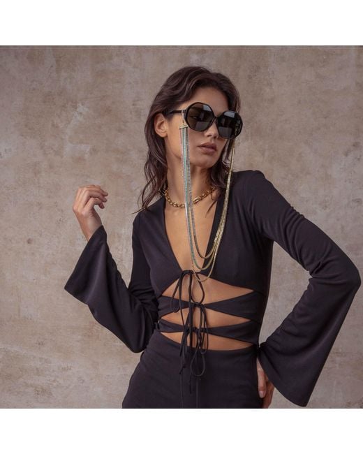 Linda Farrow Brown Paloma Sunglasses