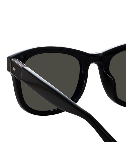Linda Farrow Black Edson D-frame Sunglasses for men