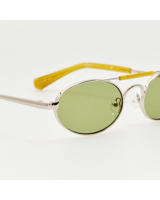 Dries Van Noten Green Oval Sunglasses