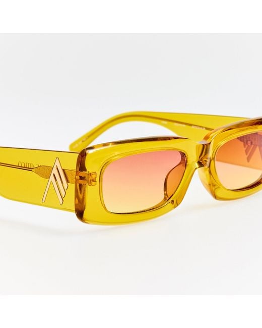 The Attico Yellow Mini Marfa Sunglasses