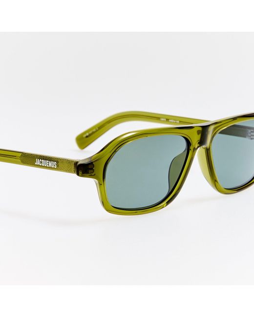 Jacquemus Green Becane Sunglasses Ln Khaki