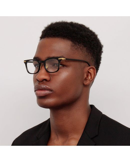Linda Farrow Black Men's Hawkin Optical
