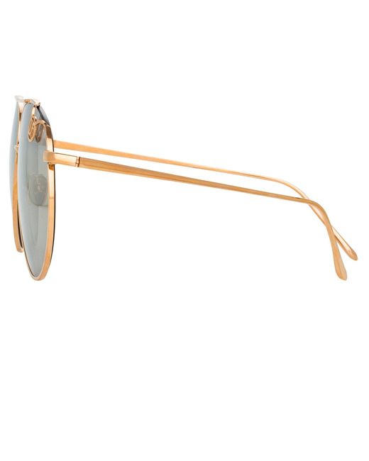 Linda Farrow Multicolor Joni Aviator Sunglasses