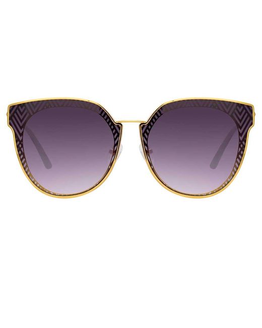 Linda Farrow Multicolor Matthew Williamson Dahlia C1 Oversized Sunglasses